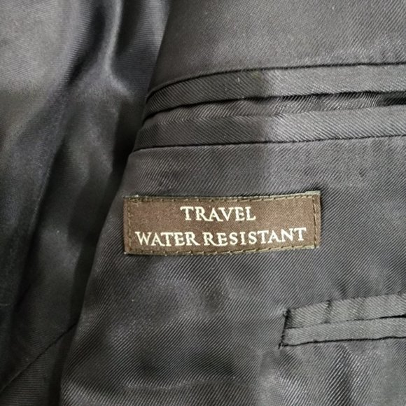 Canali Brown Label Travel Water Resistant 13290 Black Two Button Wool Blazer 44 - Picture 3 of 8